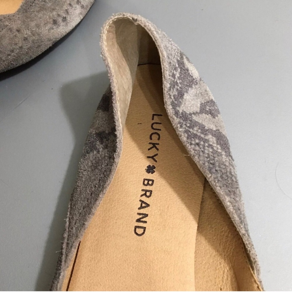 Lucky Brand snakeprint leather flats. Size 8. - Picture 6 of 8